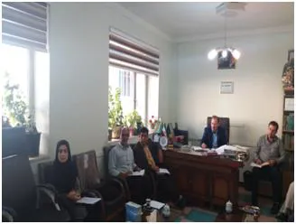 برگزاری جلسه هماهنگی مراقبت دوره ای دانش آموزان با اداره آموزش و پرورش شهرستان مراغه 
