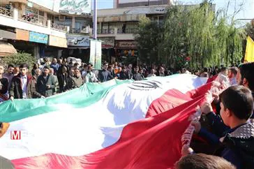 راهپیمایی باشکوه ۱۳ آبان با همراهی دانشگاهیان دانشکده علوم پزشکی مراغه