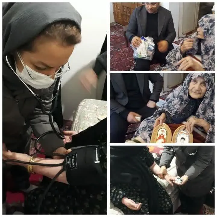 ویزیت رایگان خانواده شهدا در شهرستان مراغه