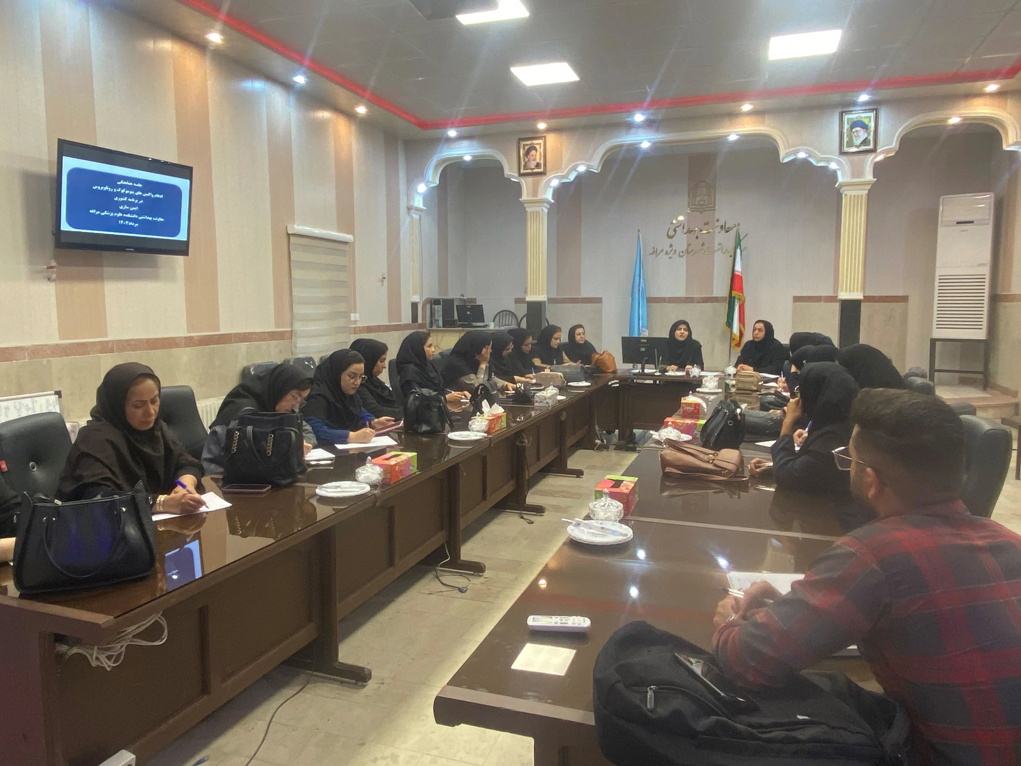 تشکیل جلسه هماهنگی واکسیناسیون کودکان با واکسن پنوموکوک در معاونت بهداشتی دانشکده علوم پزشکی مراغه