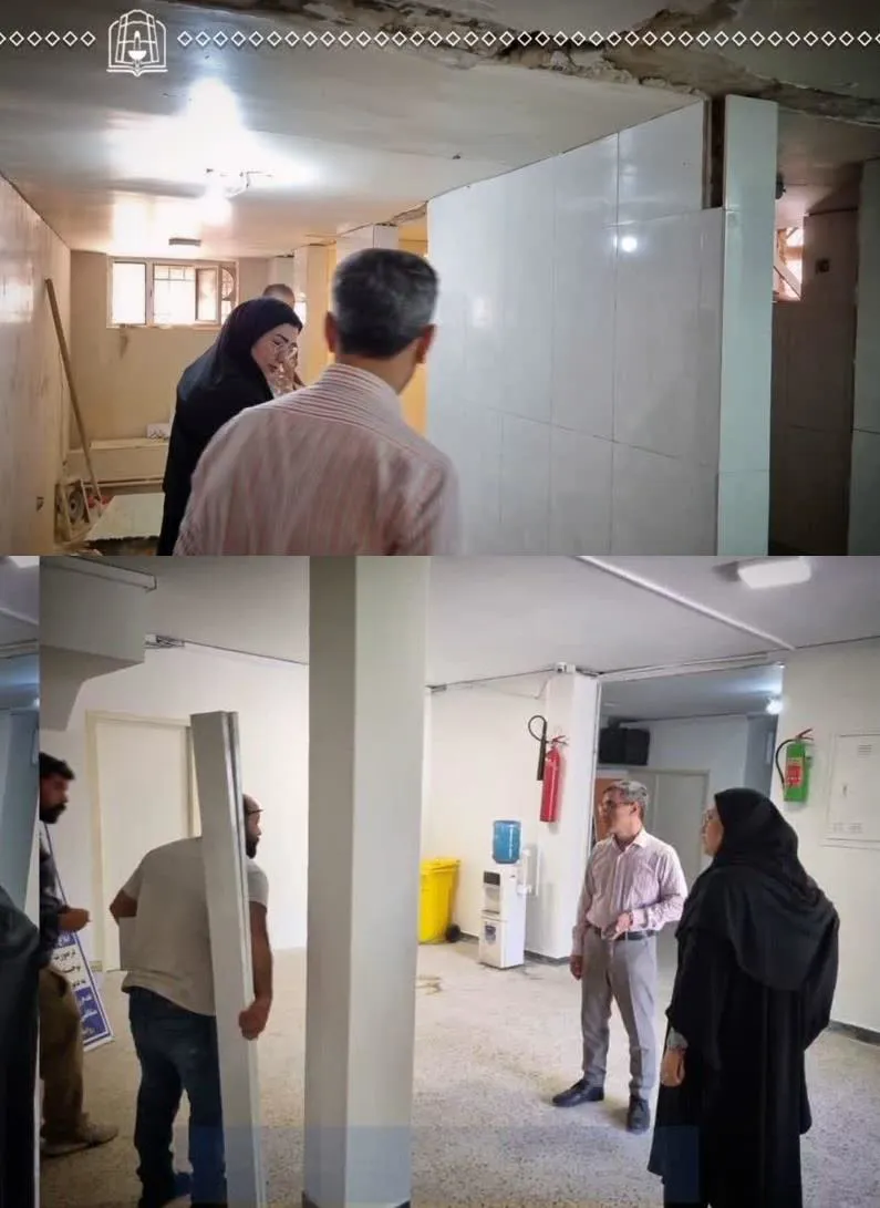 بازدید معاون بهداشتی دانشکده از روند بهسازی ساختمان ستاد مرکز بهداشت شهرستان