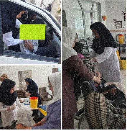انجام واکسیناسیون آنفلوانزا به بیماران خاص و مددجویان تحت پوشش بهزیستی توسط دانشکده علوم پزشکی